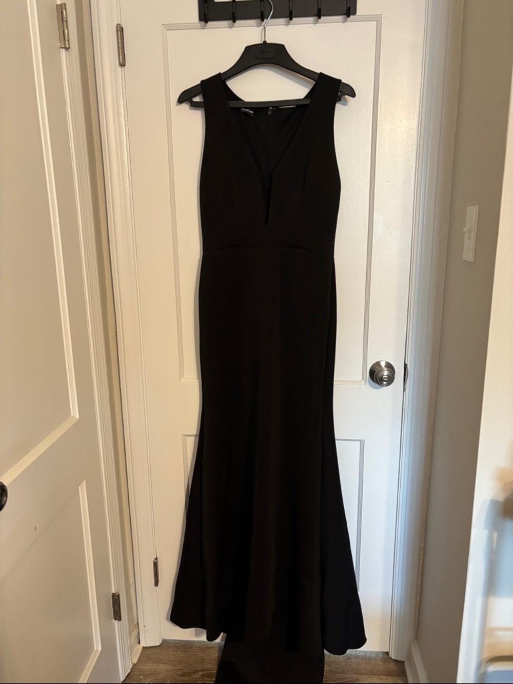 bebe Black Sleeveless Maxi Dress with V-Neck